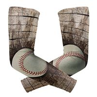 LEVEIS Brick Wall 3D Baseball Sports Compression Arm Sleeves for Baseball, Basketball, Football, Cycling, Golf 1 Pair 2 Sleeves