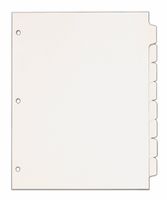 Cardinal Write 'n Erase Tab Dividers, 8-Tab, White, Box of 24 Sets (60806)