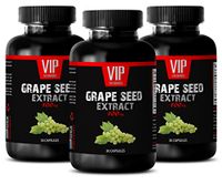 Grape Seed Vitamin - Grape Seed Extract 100 - Grape Seed Blood Pressure - 3 Bottles - 90 Capsules