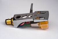 Mirror Chrome plated Headshell, cartridge and stylus, needle for Kenwood KD-2070, KD-5077, KD-550, KD-3100, KD-2055, L07D, KD-3077, KD-600, KD-500, PU-400, - MADE IN ENGLAND