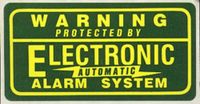Monitored Alarm System Sticker 10-Pack