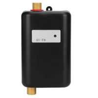 Instant Water Heater, Mini Black Household Dual-Use LED Indicator Light Intelligent Electric Tankless Hot Water Heater Rapid Heating Machine for Home Kitchen, Bath Room, Public Restroom(110V 3000W)