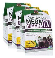 Nature's Answer Sambucus Mega Gummies | 7X More Elderberry Concentration | Alcohol-Free, Gluten-Free, Gelatin-Free, Vegan, Non-GMO & No Preservatives | 30ct Gummies (Pack of 3)