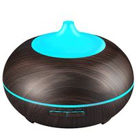 YIMEI 300ml Cool Mist Humidifier Ultrasonic Aroma Essential Oil Diffuser for Office Home Bedroom Living Room Study Yoga Spa - Wood Grain
