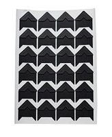 120pcs Self Adhesive Paper Photo Foto Corner Stickers for Scrapbooking, Personal Journal & Diary Adhesives (Black)