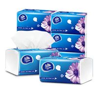 Facial Tissues Eco-Friendly Soft Tissues Paper for Kitchen, Office, Home, 3-ply, 6 Packs