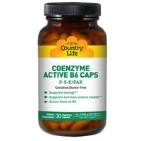 COUNTRY LIFE VITAMINS COENZYME ACTIVE B-6,50 MG, 30 VCAP