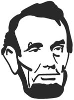 hBARSCI Abraham Lincoln Vinyl Decal - 5 Inches - for Cars, Trucks, Windows, Laptops, Tablets, Outdoor-Grade 2.5mil Thick Vinyl - Matte Black