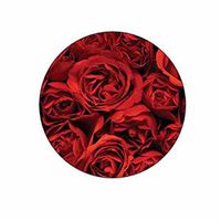 Red Roses Stickers - Gift Bag or Envelope Seals - Rose Flower Floral Theme Stationery Design - Party Favor Supplies - Set of 24