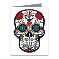 Note Card Floral Sugar Skull Day of the Dead