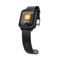 Glo buy Elderly Children GPS Smart Watch, Map SOS Watch GSM WiFi Security Anti-Lost Locator Watch, Exercise, Heart Rate Monitoring,Black