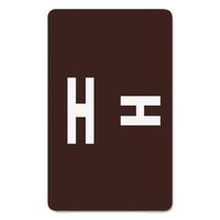 Smead 67178 Alpha-Z Color-Coded Labels, Letter H, Dark Brown, 100 Labels/Pack