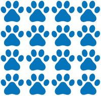 Yadda-Yadda Design Co. Dog Paw Prints - Matte Finish Vinyl Decal Sticker for Walls, Electronics (Color Variations Available) (Blue, 16)