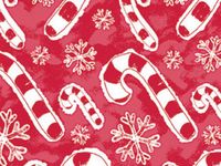 FLAKES & CANDY CANES 24"x100'Gift Wrap Cutter Box (1 unit, 1 pack per unit.)