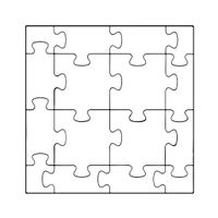 Hygloss Products Blank Community Puzzle - Junior Size - Fun Group Activity - Great for Parties, Weddings, Classroom, Office & More - 12" x 12"- 4 Center Pieces - 12 Border Pieces - 20 Sets