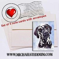 Michael Steddum Dalmatian Head Study Note Card Set