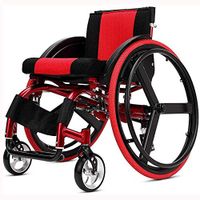 HWZLOIK Wheelchair，Sports and Leisure Wheelchair Folding Light Portable with Ultra Light Aluminum Alloy Quick Release Rear Wheel Shock Absorber Trolley