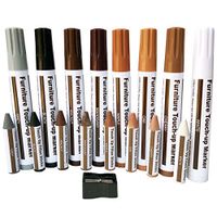King Rex King Rex Furniture Touch Up Markers White, 17-Pcs Furniture Repair Kit Wood Markers, Wood Furniture Repair, Furniture Repair Pen Set Maple, Oak, Cherry, Walnut, Grey, White, Black, Mahogany