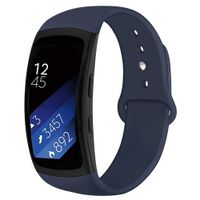 OenFoto Sports Band Compatible Gear Fit2 Pro/ Fit2, Replacement Silicone Accessories Strap Samsung Gear Fit2 Pro SM-R365/ Gear Fit2 SM-R360 Smartwatch -Navy Blue