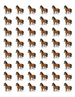 tkcutecandies123 48 Farm Pony Horse Envelope Seals Labels Stickers 1.2" Round