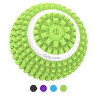 4-Speed Washable Vibrating Massage Ball - Deep Tissue Electric Training Yoga Fitness Foam Roller, Physical Therapy Ball for Muscle Myofascial Recovery, Leg Neck Arm Body Back Massage Roller (Green)