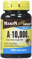 Mason Vitamins A 10000 IU From Fish Liver Oil , 100 Softgels