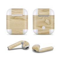 Masino Bluetooth Headset Protective Sticker Protector Decal Skin Cover for Apple AirPods 2 & 1 with Charging Case, NOT Compatible with AirPods 2 Wireless Charging Case (Decal- Wood)