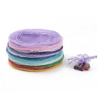 Dealglad 100pcs 25cm Round Drawstring Organza Jewelry Candy Pouch Christmas Wedding Party Favor Gift Packaging Bags (Mixed Color)