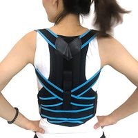 AOFIT Kids Adjustable Back Posture Corrector Shoulder Pain Relief Brace Lumbar Upper Lower Back Support Strap Belt Children Students Boys and Girls(S-XL) (Black,L)