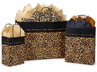 Shopping Gift Bags 125 Count Size Assortment - Leopard Safari