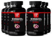 Goldenseal Powder - ECHINACEA and GOLDENSEAL Root Extract - Stimulate Hair Growth - 6 Bottles 600 Capsules