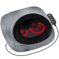 Gideon Quilted Shiatsu Heated Foot and Back Massager with 8 Deep Kneading Multi Level Massaging Nodes