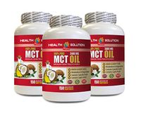 Energy Boost Appetite suppressant - MCT Oil 3600MG - 100% Pure - mct Oil lauric Acid - 3 Bottles 450 Softgels