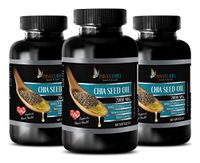 Boost Immune System Supplement - CHIA Seed Oil 2000MG - Source of Omega 3-6-9 - Supports Heart Health - chia Seed Bulk Capsules - 3 Bottles (180 Softgels)