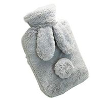 ZFRANC Warm Water Bag Cute Hand Warmer with Rabbit Ear Cover Household Warming Hot Water Bottles for Pain Relief Hot & Cold Therapy