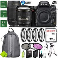 Nikon D750 DSLR Full Frame Camera with 24-120mm VR Lens & Nikon 70-300mm + 4 Piece Macro Close-Up Set + 3PC Filter Kit (UV FLD CPL) + Tripod + Backpack + 2 Year Extended Warranty
