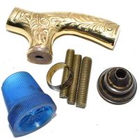 Eve.Store Solid Brass Handle Antique Style Victorian Wood Walking Stick Cane Gifts