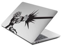 Die-cut vinyl decal Goku Dragon Ball for Macbook Laptop (13" Macbook with reflective apple)
