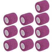 ESUPPORT 2 Inches X 5 Yards Self Adherent Cohesive Wrap Bandages Strong Elastic First Aid Tape for Wrist Ankle Purple Pack of 10