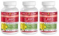 Energy Boost Mood Enhance - ST. John's Wort Extract - Promotes Positive Mood - Immune Support System - 3 Bottles (180 Capsules)