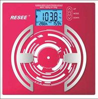 Electronic Scale 8 Kinds of Data Display Fitness Human Body Weight Scale Household Name Backlight Display Ultra-Thin Design Anti-Slip,Pink