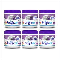 Bright Air Solid Air Freshener and Odor Eliminator, Lavender and Linen Scent, 14 Oz Each, 6 Pack