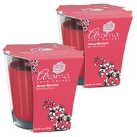Aroma From Nature Honey Blossom 4 oz AireCare Scented Candle - 2 Pack - Aromatherapy Candles - Home Fragrance - Apothecary Glass With Single Wick