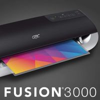 GBC Thermal Laminator Machine, Fusion 3000L, 12 Inch, 1 Min Warm-up, 3 or 5 Mil, with 30 EZUse Laminating Pouches (3381650027)
