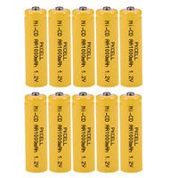 AA NiCd 1.2V 1000mAh Rechargeable Batteries for Garden Landscaping Solar Lights 10Pack