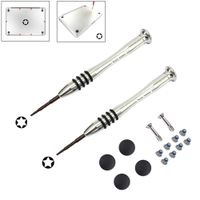 Replacement MacBook Air Battery Screwdriver Kit 4 Pack Rubber Case Feet with 10 Pcs Screws 2 Piece Screwdriver Set for Apple MacBook Air 13/Pro with Retina Display A1369 A1466