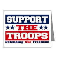 Note Cards (10 Pack) Support the Troops and Our Freedom