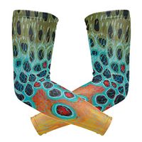 Lecintevro Brook Trout Fly Fishing Cooling Arm Sleeves Cover Uv Sun Protection for Men Women Running Cycling Arm Warmer Sleeves 1 Pair