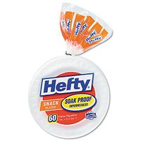 Soak Proof Tableware, Foam Plates, 7"" dia, 60/Pack, Sold as 60 Each