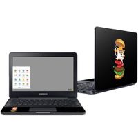 Mightyskins Skin Compatible with Samsung Chromebook 3 11.6" - Hamburger Cat | Protective, Durable, and Unique Vinyl Decal Wrap Cover | Easy to Apply, Remove, and Change Styles | Made in The USA